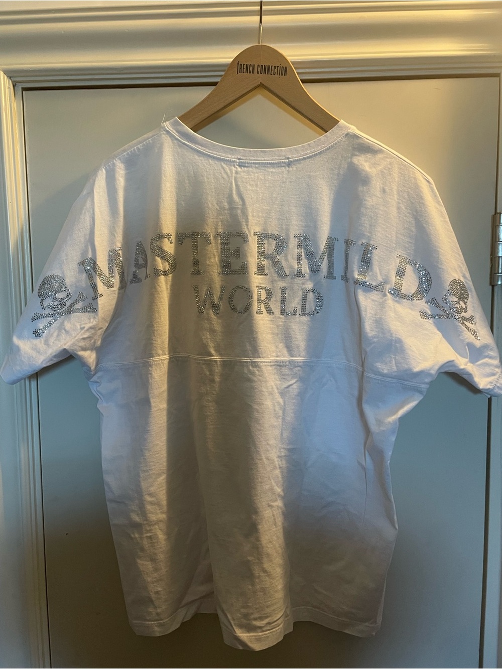 Mastermind World White Short Sleeve Tee with Silver Logo